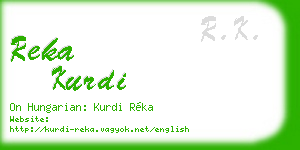 reka kurdi business card